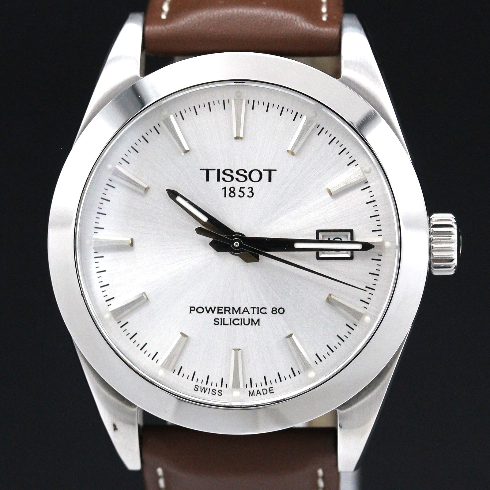 【美品】ティソ　ジェントルマン　パワーマティック80　T127407A　腕時計　自動巻き　メンズ　A04382