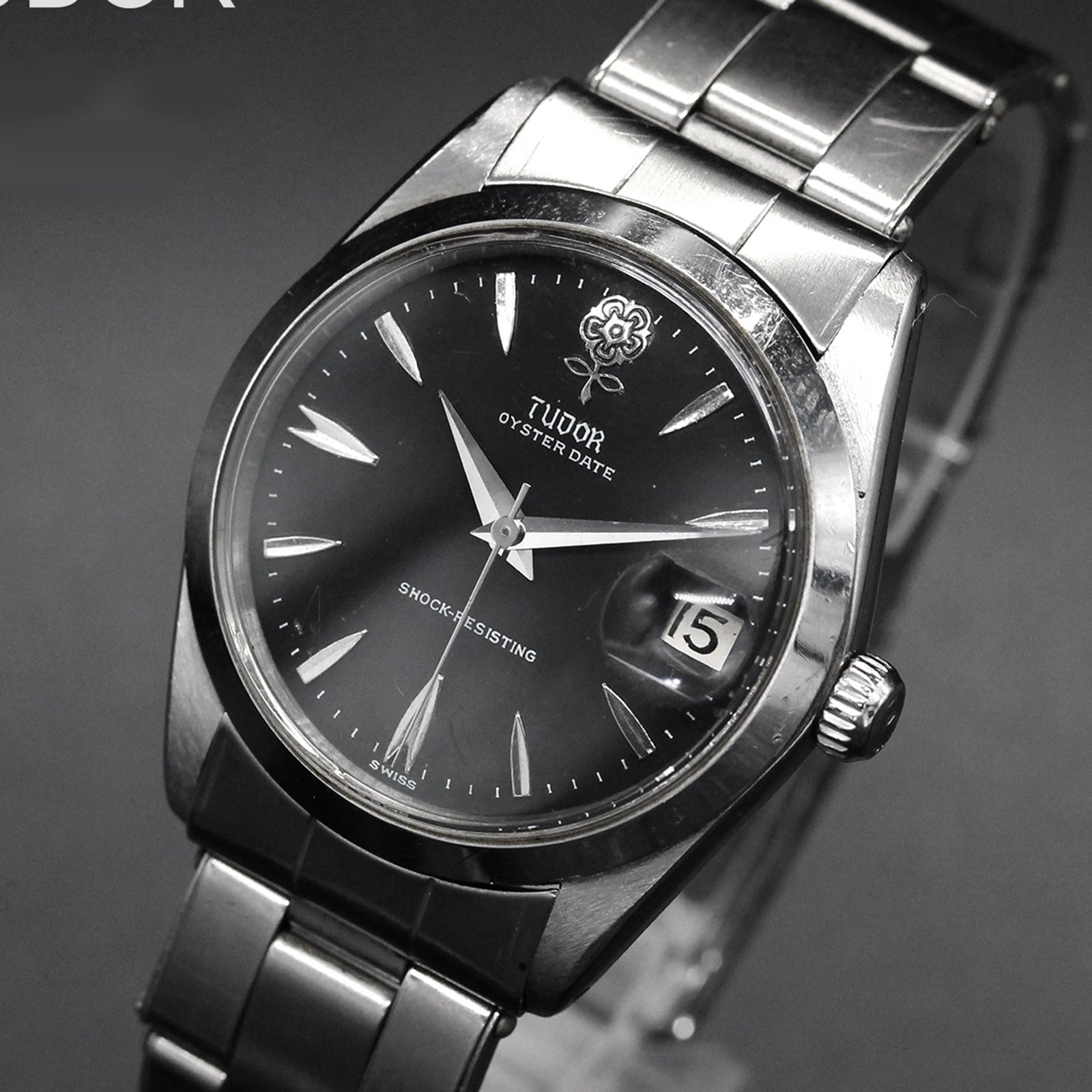 【ヴィンテージ】【美品】【デカ薔薇 】 チューダー チュードル　TUDOR REF.7962 手巻き 1960S　アンティーク　腕時計　メンズ　 A03821
