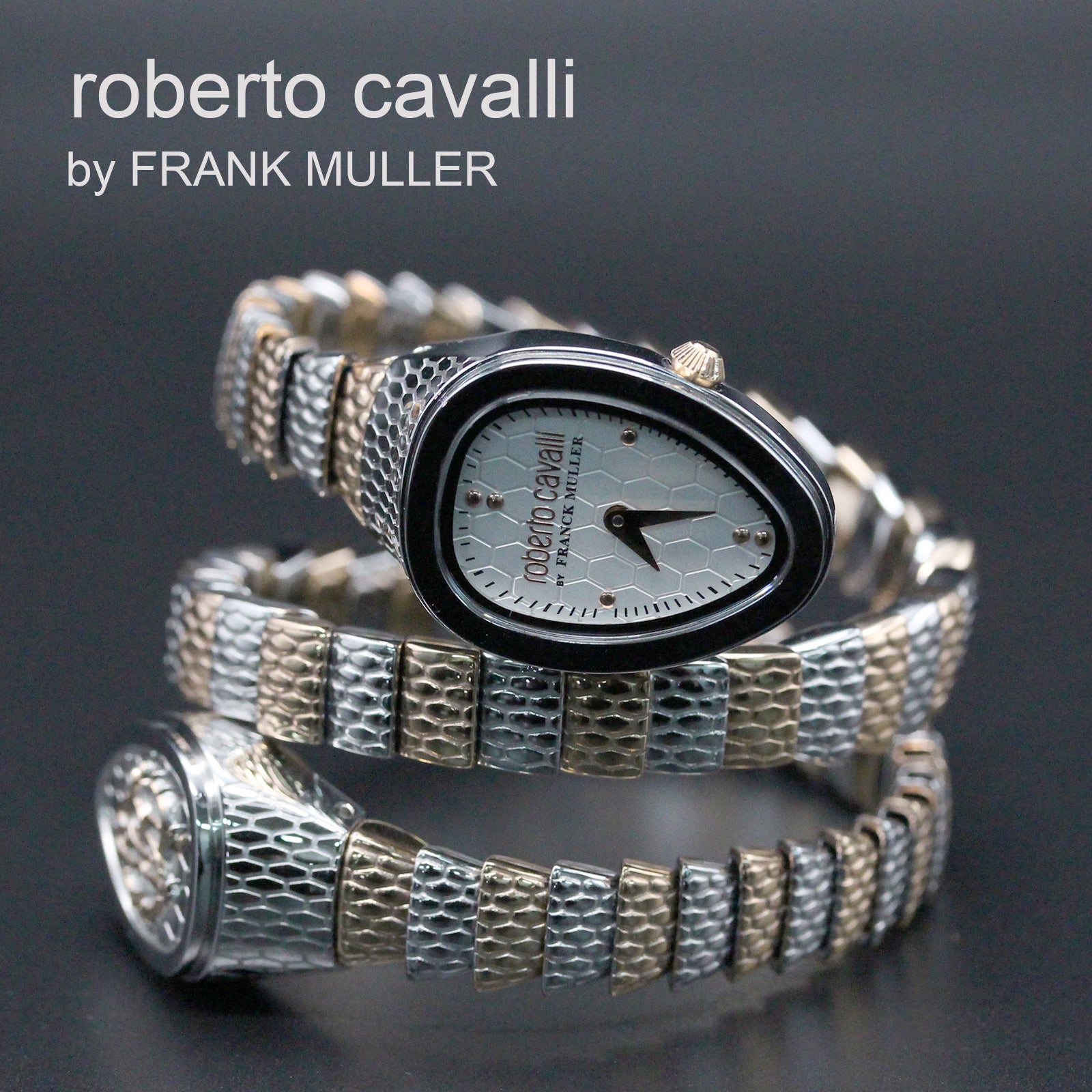 【美品】 ロベルトカヴァリbyフランクミュラー 　roberto cavalli by FRANK MULLER レディース 女性　腕時計　クォーツ　 スネークウォッチ　A02457