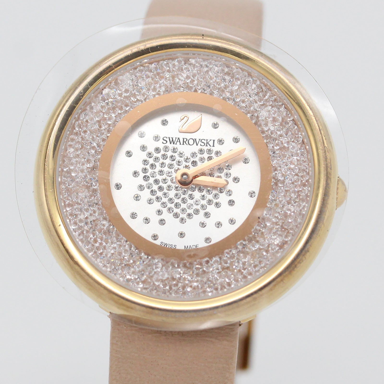 【美品】スワロフスキー　ハート　腕時計　クォーツ　レディース　A04556