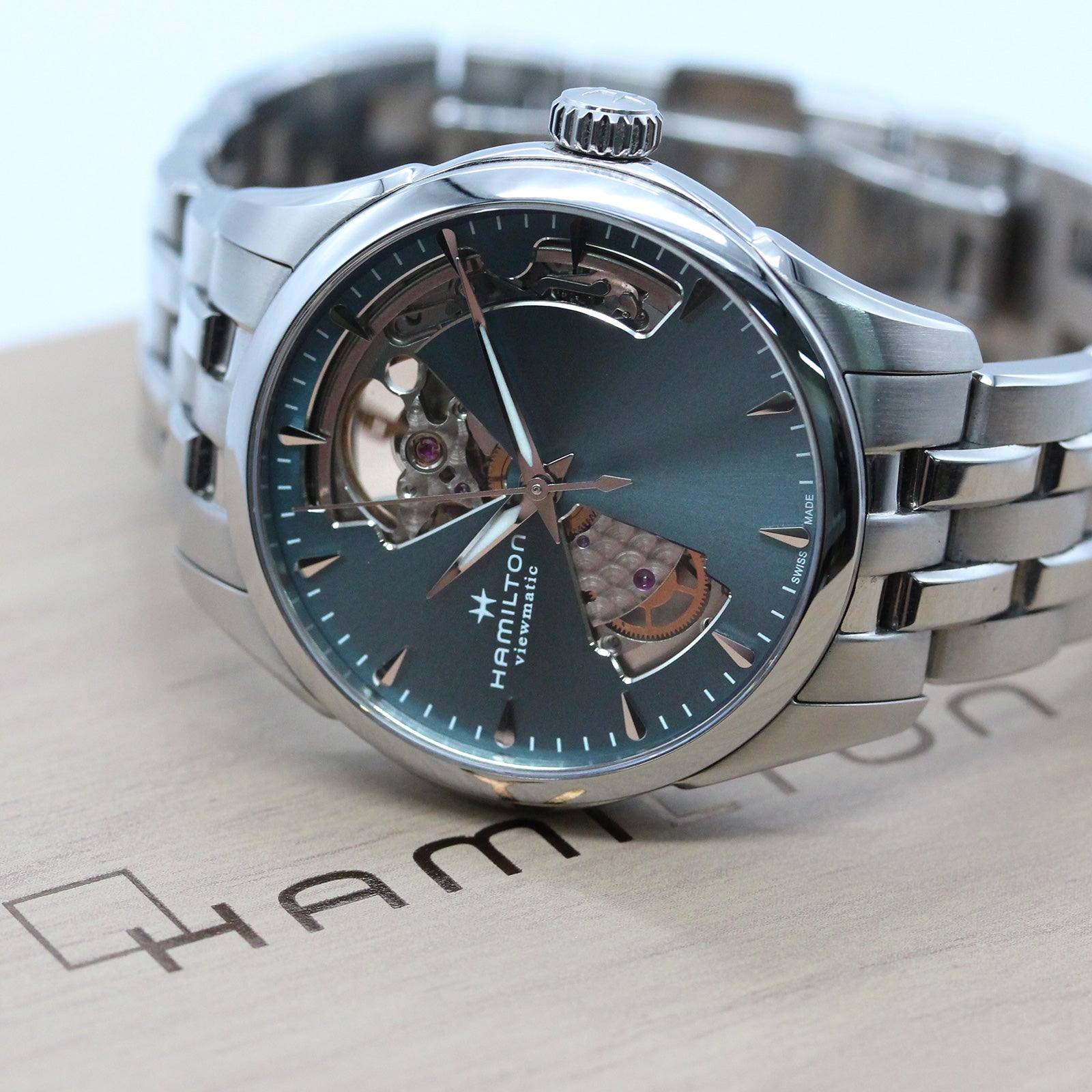 美品】 HAMILTON ハミルトン ジャズマスター H322150 アイスブルー