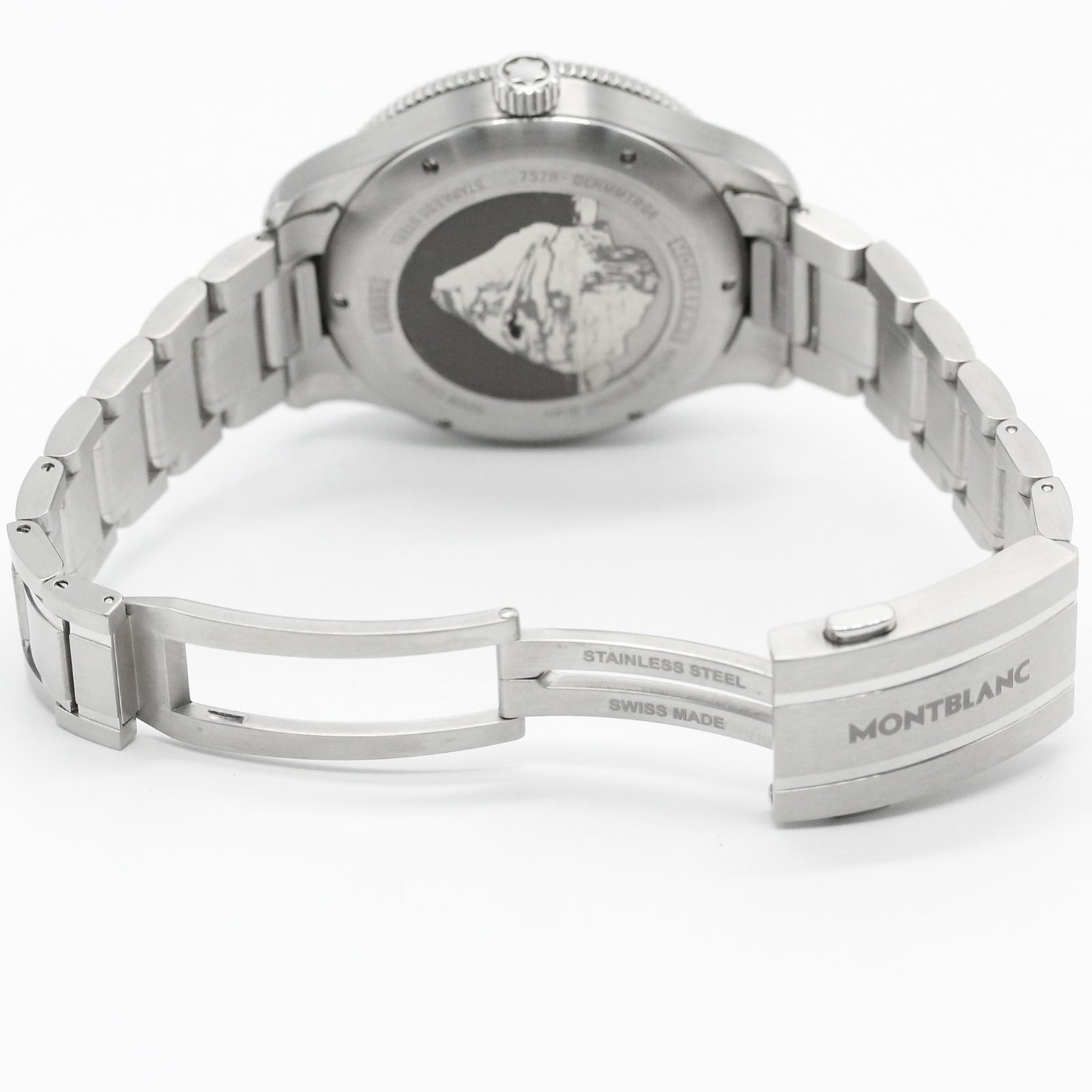 【ほぼ未使用品】モンブラン　MONTBLANC　MB129370　　1858　アイスシー　グレイシャーパターンダイアル　腕時計　自動巻き　メンズ　 A03939